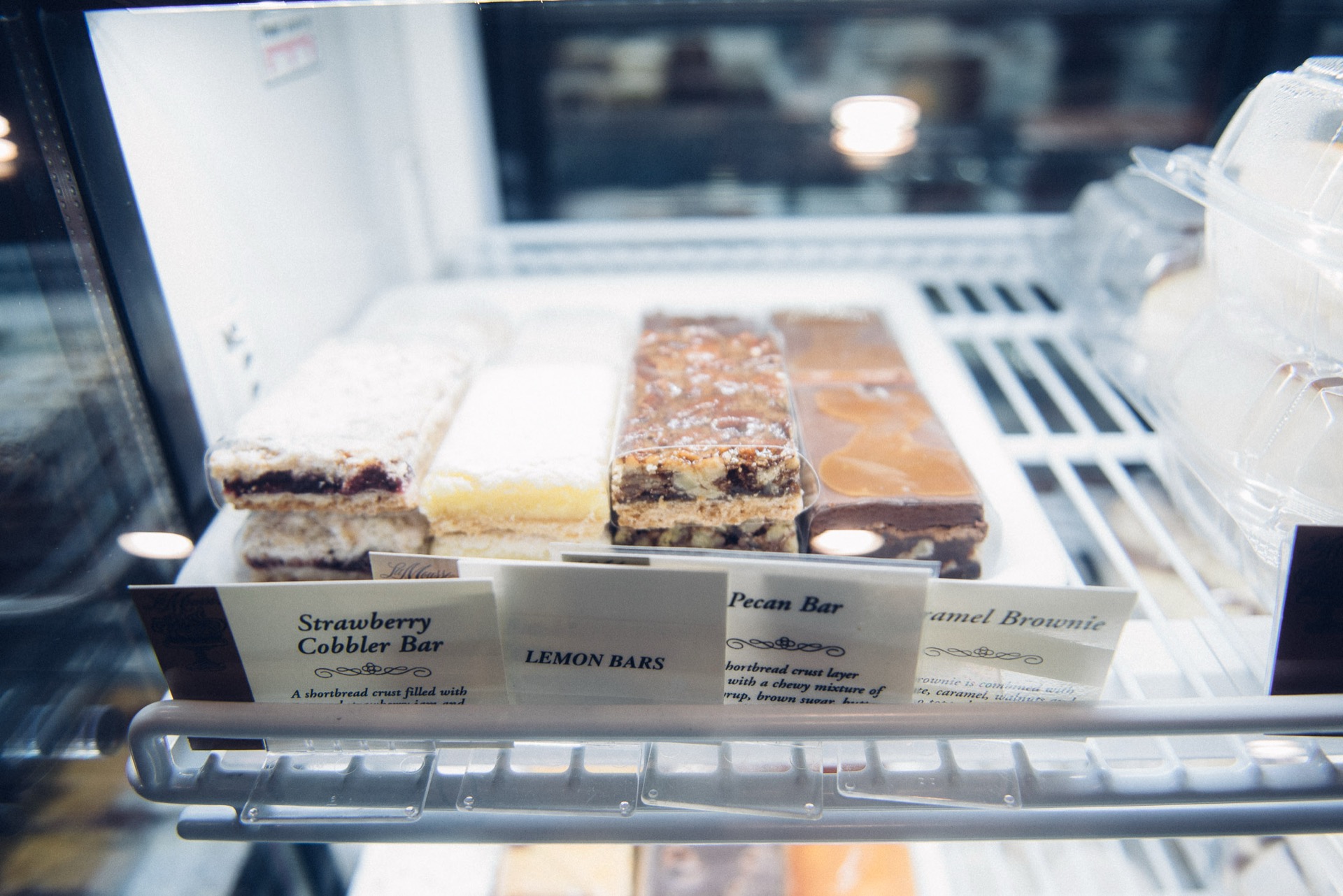 Fresh lemon bars, pecan bars, and strawberry cobbler bars